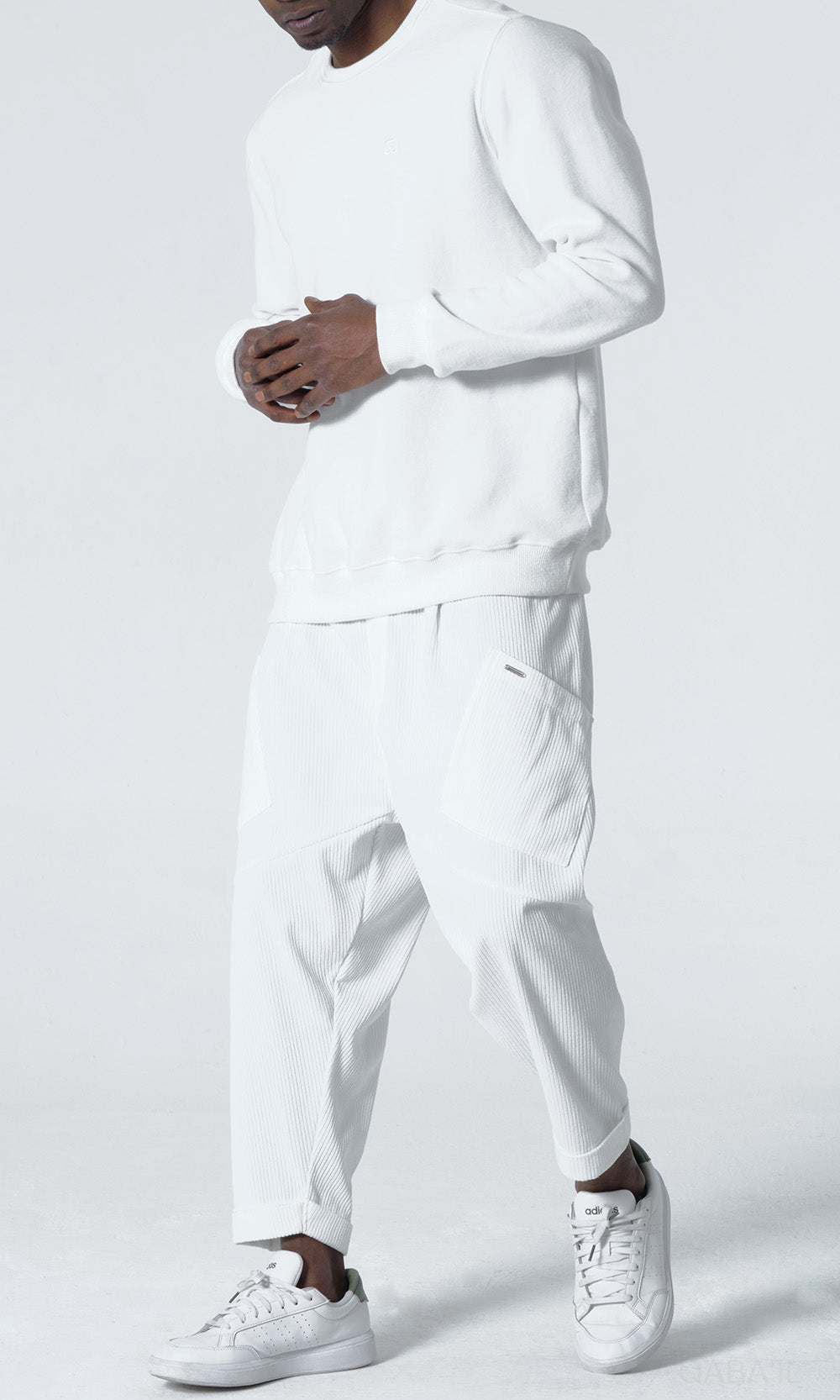 QL Sarouel Design Kadife in Creme