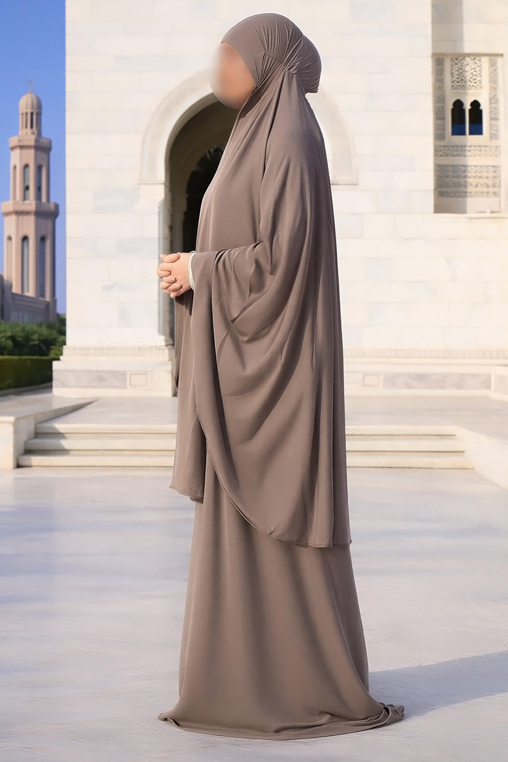 SB Jersey Prayer set with carrying bag with ES007 in Taupe