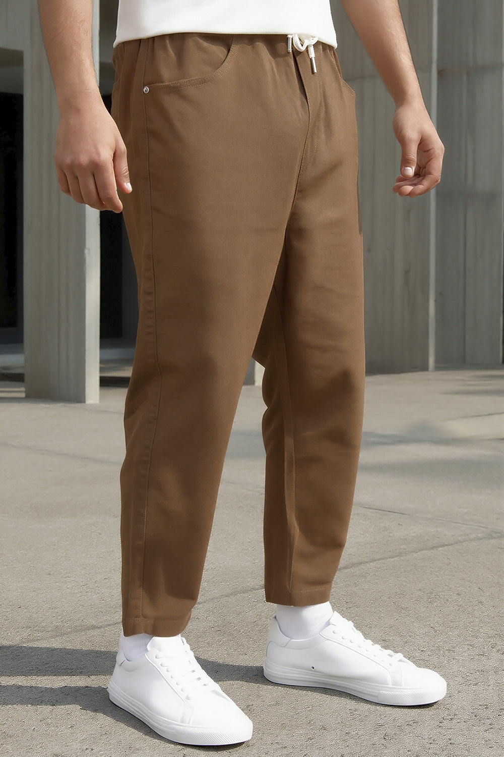 QL Sar. Jeans Stretch Regular Drop in Braun