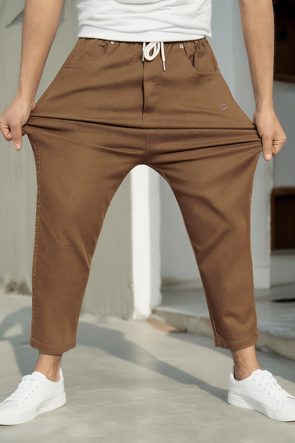 QL Sar. Jeans Stretch Regular Drop in Braun