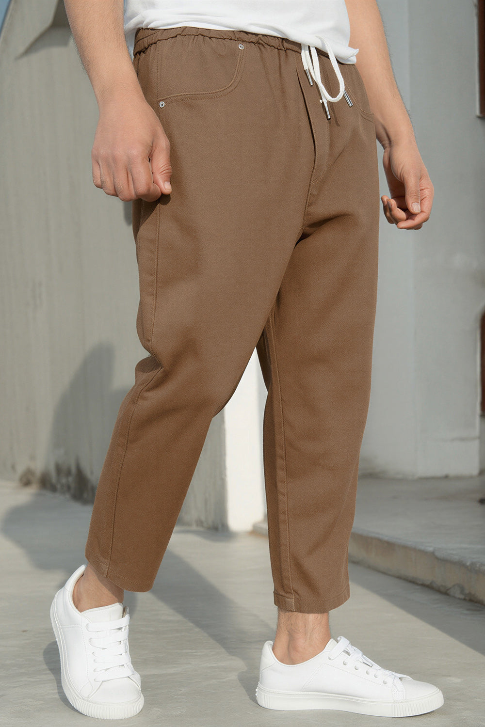 QL Sar. Jeans Stretch Regular Drop in Braun